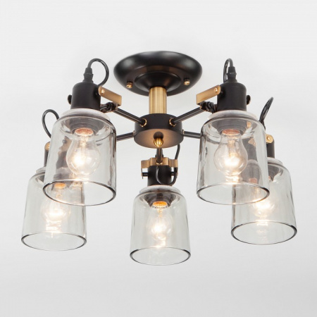 Потолочная люстра с плафонами 70111/5 черный Eurosvet Astor