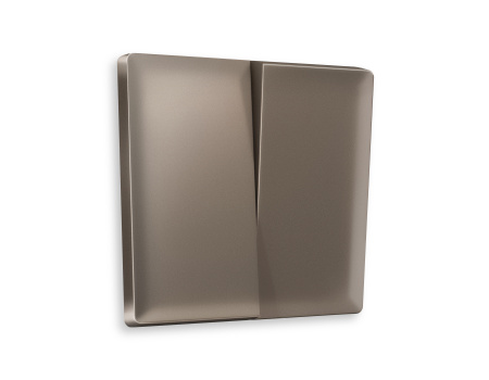 Лицевая панель ALFA (Темная бронза матовый) для 2-клавишных выключателей QUANT AP6330