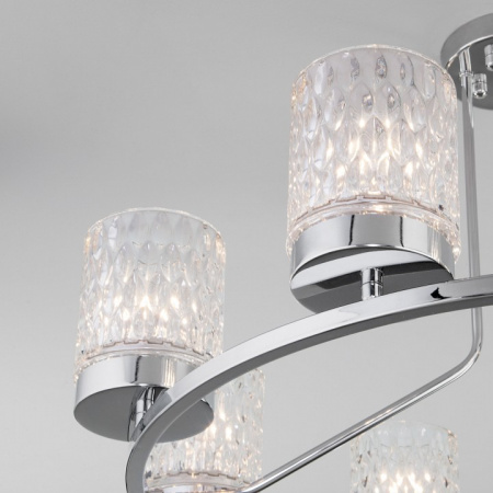 Потолочная люстра со стеклянными плафонами 60127/8 хром Eurosvet Calle