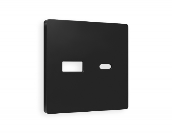 Лицевая панель ALFA (Черный матовый) для розетки 2USB тип A+C QUANT AP8110