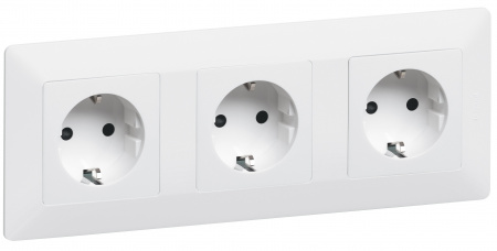 Legrand Valena LIFE DIY Бел Розетка 1-ая с/з с защитными шторками, безвинт.зажим