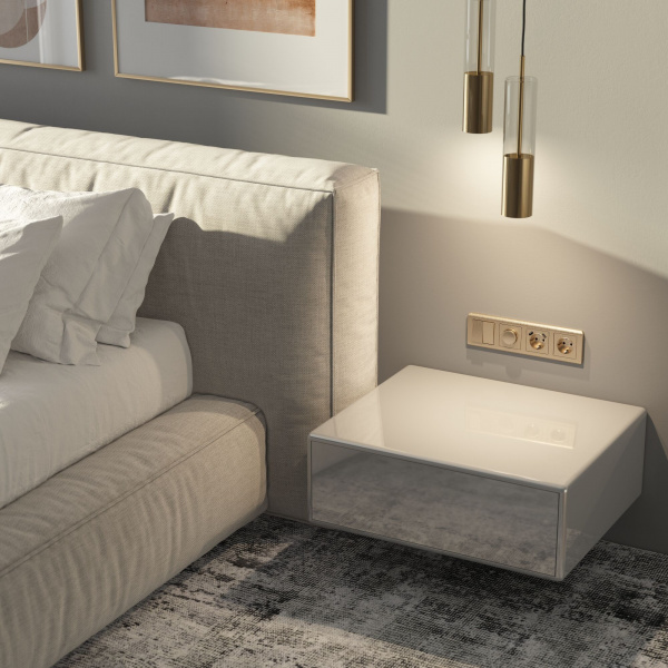 Рамка из поликарбоната на 4 поста Stream шампань W0042111