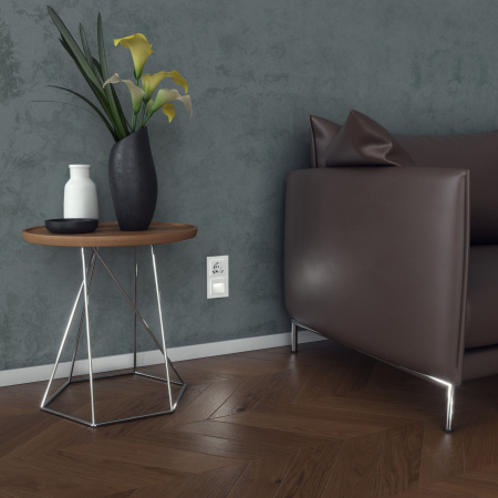 Рамка из стекла на 2 поста Favorit белый матовый W0021105