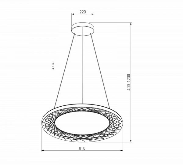 Подвесной светодиодный светильник 40025/1 LED серый Eurosvet Parafe