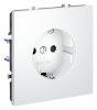 Розетка встраиваемая VOLTUM S70 с заземлением и защитными шторками, 16А, (белый матовый)