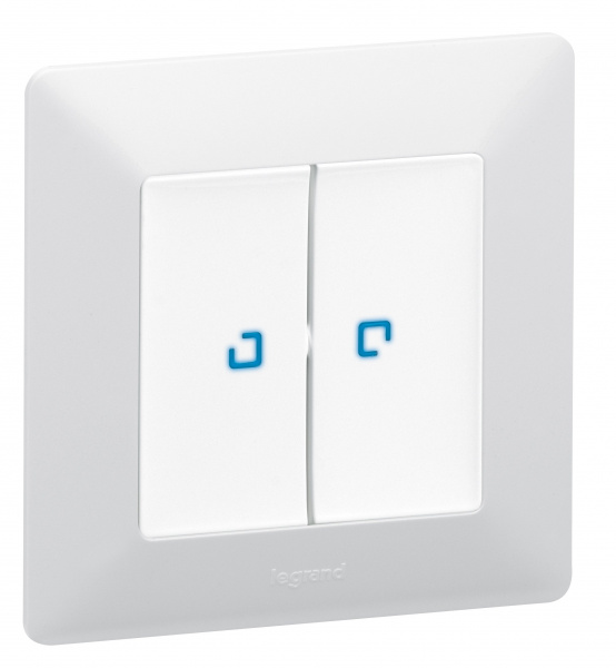Legrand Valena LIFE DIY Бел Выключатель 2-клавишный с подсветкой 10А 250В