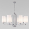Подвесная люстра с абажурами 60128/8 хром Eurosvet Purezza