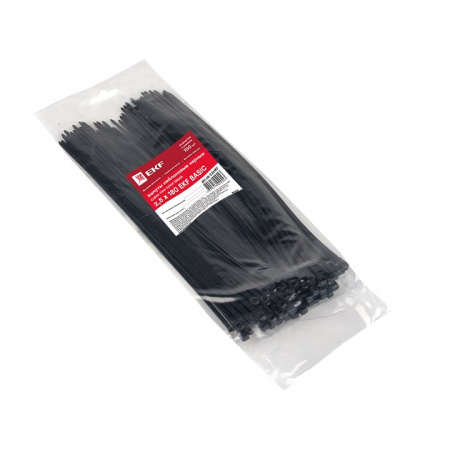 EKF Basic Хомут нейлоновый черный (2,5х180) (100шт.)