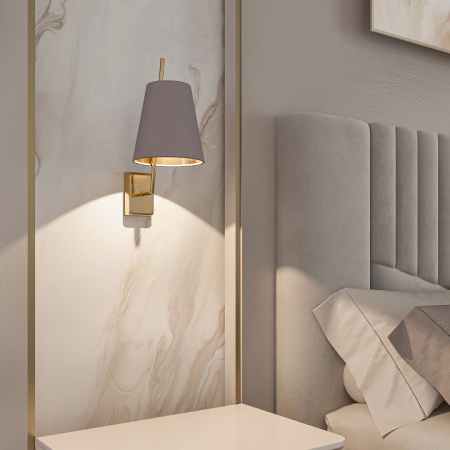 Настенный светильник с тканевым абажуром 60173/1 латунь Eurosvet Topanga