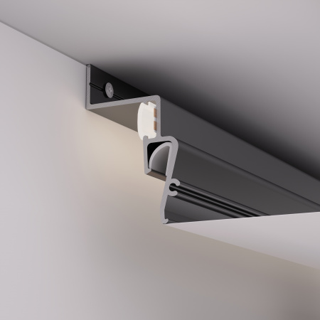 Arlight Профиль STRETCH-SHADOW-2000 BLACK (A2-CONTOUR-PRO) (Алюминий)