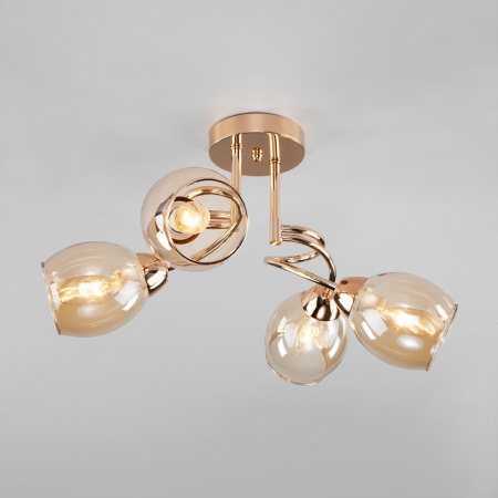 Потолочная люстра с плафонами 30171/4 золото Eurosvet Roselyn