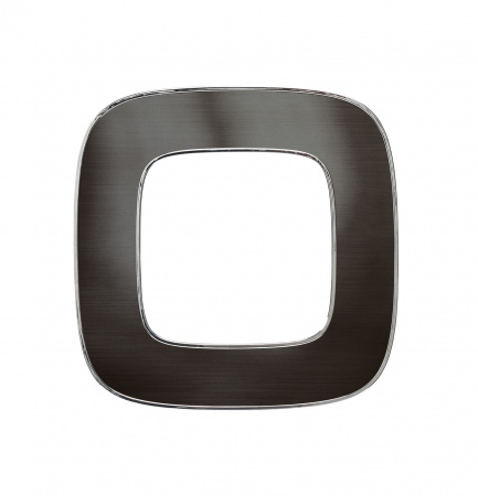 Legrand Valena ALLURE. Рамка "Черная сталь". 1-постовая универсальная.