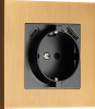 Donel Розетка Schuko с зарядным устройством USB A+C, с защитными шторками, латунь, серия N96, DT155MB