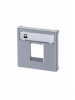 ABB NIE Zenit Серебро Накладка 1-я тел/комп розетки(для суп.2017.2,2017.3,2018,2018.5,2018.6,2018.8