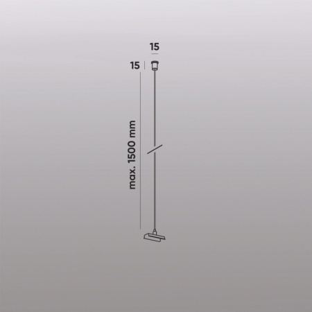 TR2126-BK Механический подвес для трека SMART BASE, IP20, 1.5м, черный, алюминий