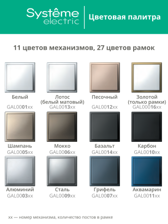 Systeme Electric ArtGallery Pure Металл Латунь Рамка 1-ая