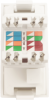 Donel Розетка DEC RJ45 UTP кат.6a, 1мод., бел. (22.5х45мм), DECF12W6A