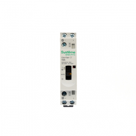 Systeme Electric City9 SET Модульный контактор 2P 2НО 16A, Ручное управление, AC 230В-230В