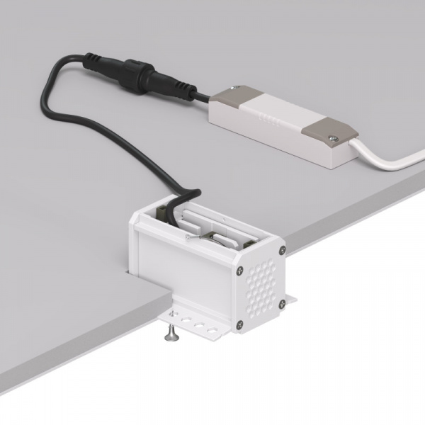 DK2530-WB Встраиваемый светильник SPACE со светодиодом под шпатлевку L69mm 220V 6W 38° 4000К IP20 белый/черный алюминий