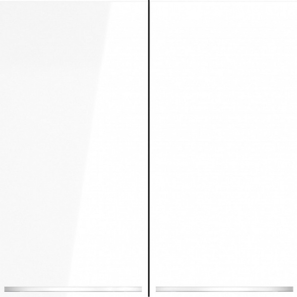 Выключатель встраиваемый VOLTUM S70 двухклавишный с подсветкой 10А, (белый глянцевый)