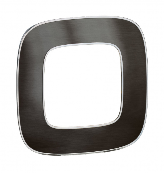 Legrand Valena ALLURE. Рамка "Черная сталь". 1-постовая универсальная.