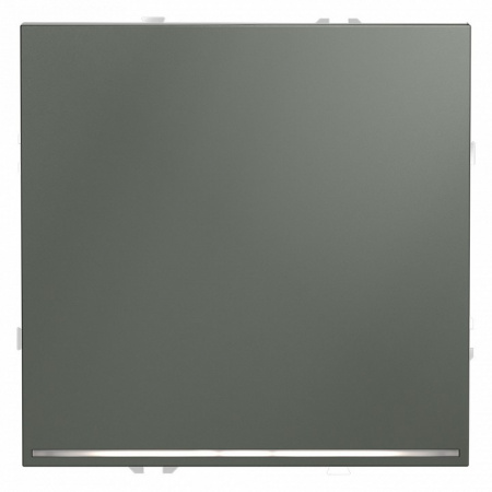 Проходной переключатель встраиваемый VOLTUM S70 одноклавишный с подсветкой 10А, (титан)