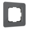 Рамка из стекла на 1 пост Elite графит W0012440