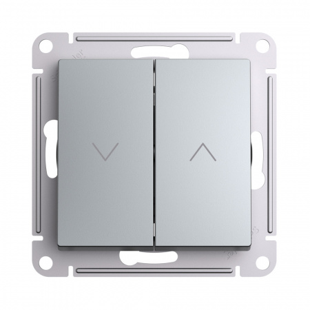 Systeme Electric AtlasDesign Алюминий Выключатель 2-клавишный жалюзи, 10А, механизм