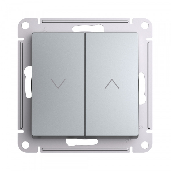 Systeme Electric AtlasDesign Алюминий Выключатель 2-клавишный жалюзи, 10А, механизм