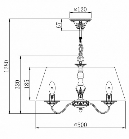Люстра ARM023-PL-03-S Maytoni Bouquet