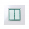 Simon 27 Play Зеленая прозрачная Накладка на выключатель, декоративная, сменная, узкая