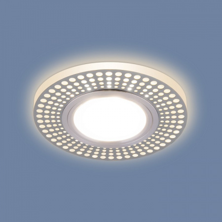 Встраиваемый точечный светильник со светодиодной подсветкой 2231 MR16 CH хром Elektrostandard Doti a045437