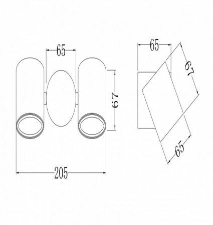 Настенный светильник (бра) O010WL-02B Maytoni Wall Street