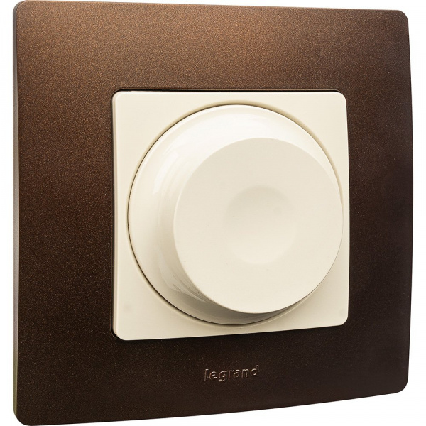 Legrand Etika Слоновая кость Светорегулятор поворотный, 300Вт, без нейтрали