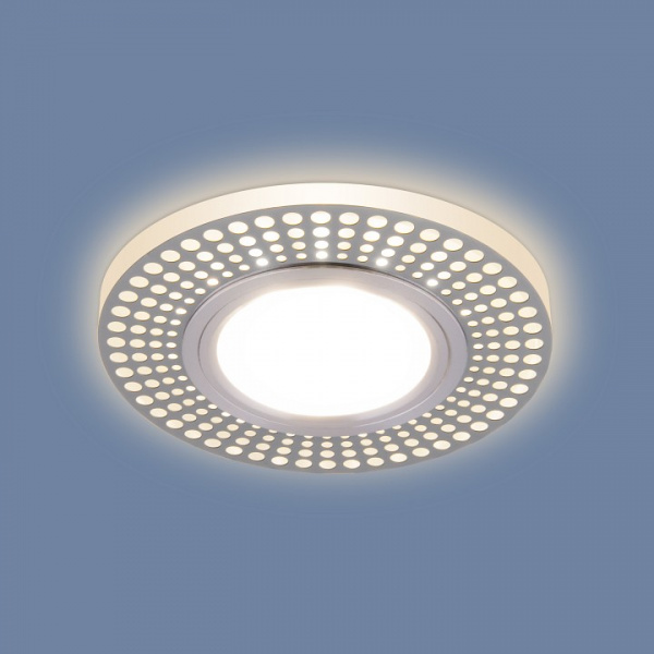 Встраиваемый точечный светильник со светодиодной подсветкой 2231 MR16 CH хром Elektrostandard Doti a045437