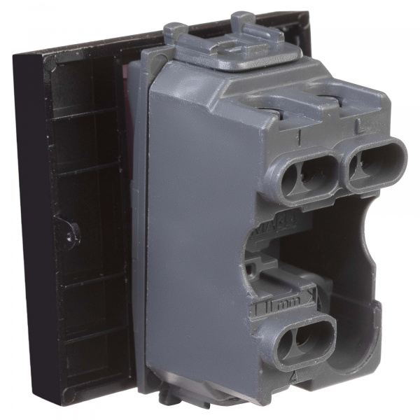 DKC Avanti Черный квадрат Переключатель 16A 2 модуля