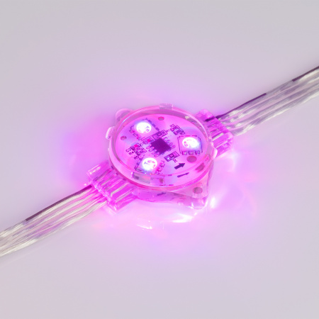 Arlight Модуль управляемый VISOR-SPI-5060-3-12V RGB 120deg (D30x16mm, 0.75W, IP68) (Герметичный)