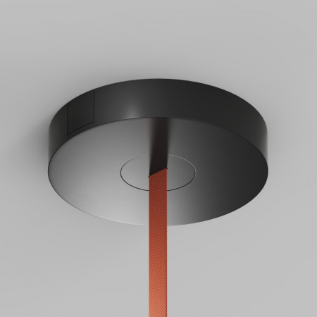 TR5511-BK Накладное основание с возможностью размещения блока питания и подачи питания треку-ремню Belty, серия Base, D260*H50мм, IP20, черный, алюминий