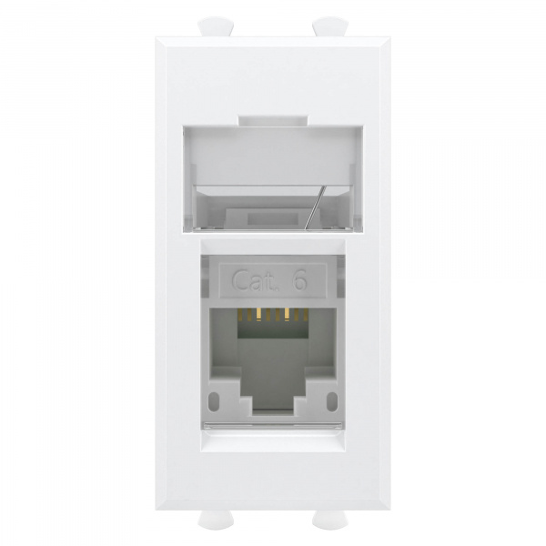 DKC Avanti Белое облако Компьютерная розетка RJ-45 категория 6 1модуль