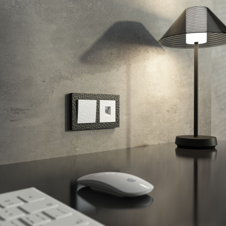 Накладка для RJ-11 (Hammer белый) W1292001