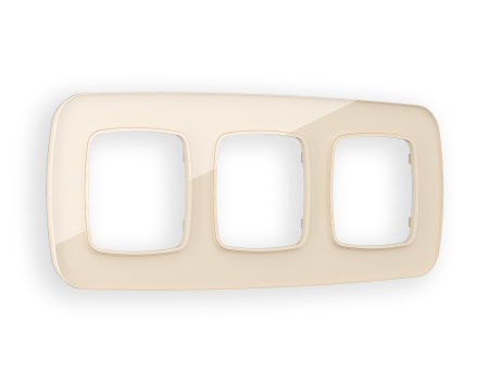 Рамка OMEGA Radian (Бежевый Стекло закаленное натуральное) 3-ая OF350303