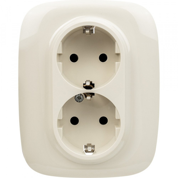 Legrand Valena ALLURE DIY Сл.кость Розетка 2-ая с/з с защитными шторками, безвинт.зажим