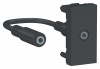 SE Unica Modular Антрацит Розетка Minijack, 1 модуль