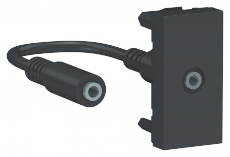 SE Unica Modular Антрацит Розетка Minijack, 1 модуль