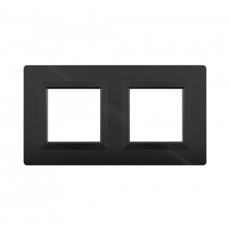 DKC Avanti Черный Алюминий Рамка 4 модуля