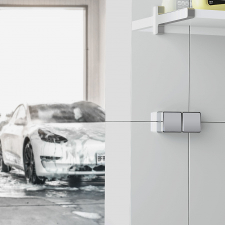 Выключатель одноклавишный влагозащищенный Gallant серебряный W5010206