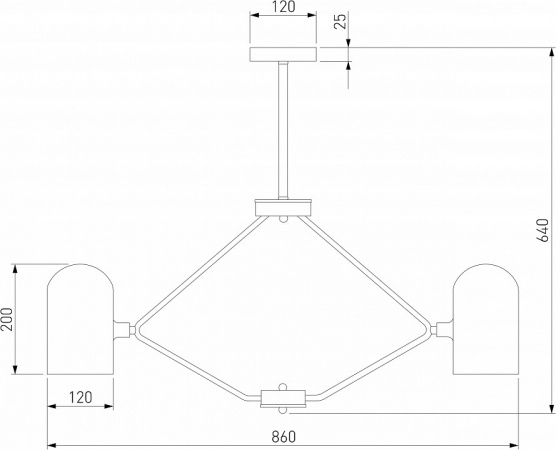 Потолочный светильник 60157/8 латунь Eurosvet Bambola