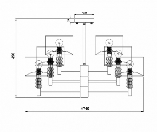 Люстра MOD527PL-06N Maytoni Lincoln