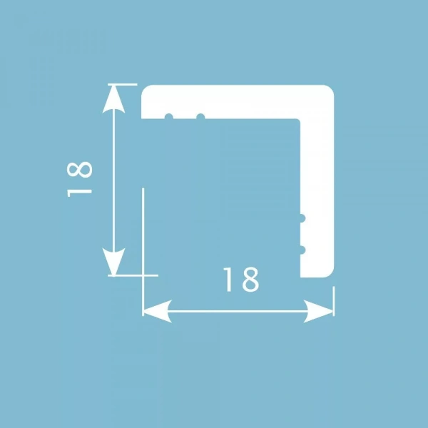 Угол AX002, 18х18, 2000мм, Экополимер/75
