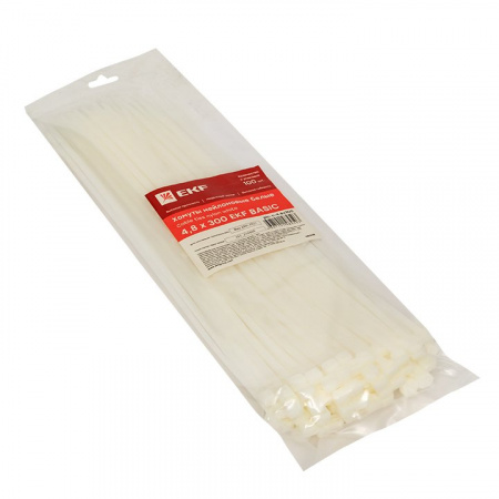 EKF Basic Хомут нейлоновый (4,8х300) (100шт.)